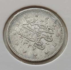 1327-4 GÜMÜŞ 2 KURUŞ SULTAN MEHMET REŞAT DÖNEMİ ORİJİNAL ÇİLALTI-ÇİL 1P2HH NADİR