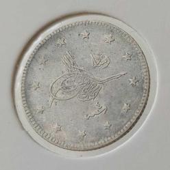 1327-4 GÜMÜŞ 2 KURUŞ SULTAN MEHMET REŞAT DÖNEMİ ORİJİNAL ÇİLALTI-ÇİL 1P2HH NADİR