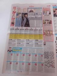 Sözcü Şık Gazetesi - 8 Kasım 2016 - Hande Yener Sürpriz Nişanın Perde Arkası - Behzat Ç. Geri Dönüyor - Tan Sağtürk - Altan Gördüm - Demet Akbağ - Tülin Şahin Yardıma Koştu - Şebnem Schaefer - Babamın Kanatları Filmi