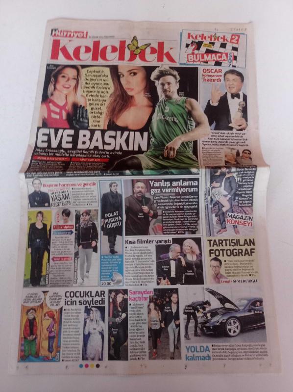 Hürriyet Kelebek Gazetesi 14 Nisan 2016 Sylvester Stallone  