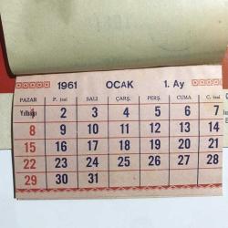 Türkiye Kanserle Mücadele Birliği - 1961 yılı duvar takvimi