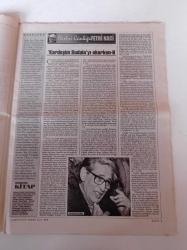 Cumhuriyet Kitap Gazetesi - 20 Eylül 2001 - Sayı 605 - Doğumunun 100. Yılında Hilmi Ziya Ülken Fotoğrafı - Kanıksadığım Biri Orhan Veli Adlı Kitabı S. Akın Tanıtıyor - Osmanlı İktisat Tarihi - Şiir Atlası'nda Bu Hafta Ivan Bunin Var
