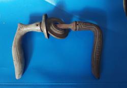 OSMANLI DÖNEM AHŞAP KAPI KOLLARI VE SÜRGÜ KİLİDİ..