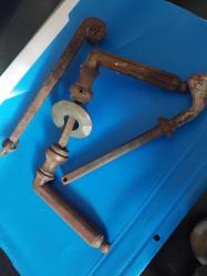 OSMANLI DÖNEM AHŞAP KAPI KOLLARI VE SÜRGÜ KİLİDİ..