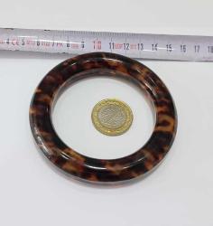 Retro Bağa Benzeri Sert Plastik Kahverengi  Bilezik Bileklik   0091