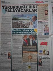 Milliyet Gazetesi,4 Temmuz 2011,Futbolda Şike Depremi,Tükürdüklerini Yalayacaklar,Kriz Gölgesinde Başkan Seçimi,Muslera'da İşlem Tamam,Trabzonspor'a Alman Pastası