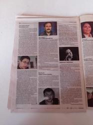 Cumhuriyet Dergi Gazetesi - 21 Ocak 2001- Sayı 774 -  Şebnem Korur Fincancı - Sibel Gökçe'nin Atlas Pasajındak Mağazası - Üç Kuruşluk Opera - Bertolt Brecht -Entelektüel Kimdir - İranlı Genç Sinemacı - Yarılma 68'in Anı Romanı - Gün Zileli - Atilla Sarp - Cengiz Çandar- Ara Güler