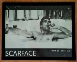 Efemera - SCARFACE " Who do I trust? Me! " Siyah Beyaz Sinema Poster - kitantik - kitaLog