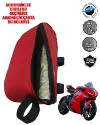 MOTORSİKLET SU GEÇİRMEZ YAN AVADANLIK ÇANTALARI 40CM KIRMIZI