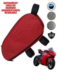 MOTORSİKLET SU GEÇİRMEZ YAN AVADANLIK ÇANTALARI 40CM KIRMIZI