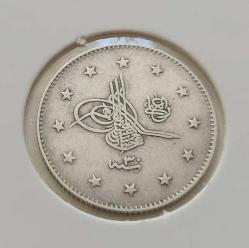 GÜMÜŞ 2 KURUŞ 1293-30 SULTAN II.ABDÜLHAMİT DÖNEMİ ORİJİNAL ÇOK ÇOK TEMİZ 4V2ÜÜ NADİRDİR