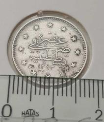 GÜMÜŞ 2 KURUŞ 1293-30 SULTAN II.ABDÜLHAMİT DÖNEMİ ORİJİNAL ÇOK ÇOK TEMİZ 4V2ÜÜ NADİRDİR