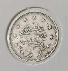 GÜMÜŞ 2 KURUŞ 1293-30 SULTAN II.ABDÜLHAMİT DÖNEMİ ORİJİNAL ÇOK ÇOK TEMİZ 4V2ÜÜ NADİRDİR