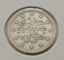 GÜMÜŞ 2 KURUŞ 1293-33 SULTAN II.ABDÜLHAMİT DÖNEMİ ORİJİNAL ÇİLALTI 3Ş2HH NADİRDİR
