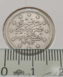 GÜMÜŞ 2 KURUŞ 1293-33 SULTAN II.ABDÜLHAMİT DÖNEMİ ORİJİNAL ÇİLALTI 3Ş2HH NADİRDİR