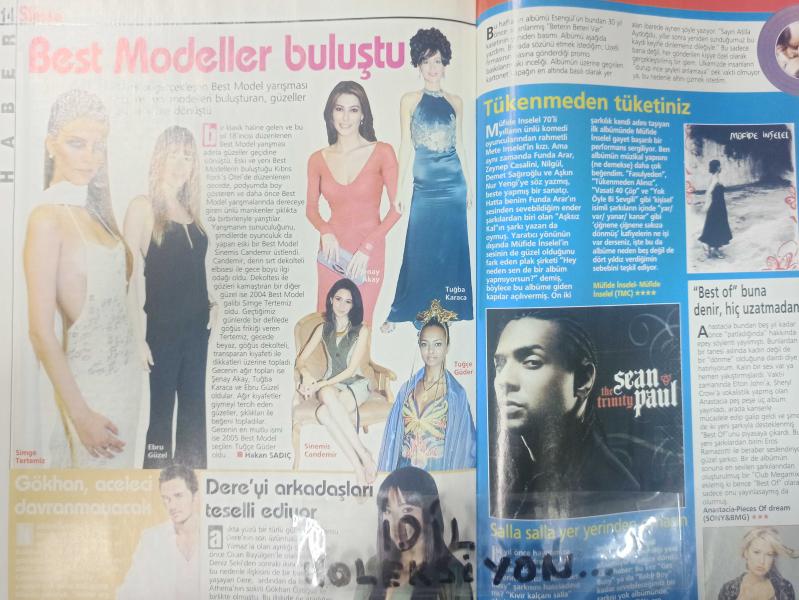 Siesta magazin dergisi 27 Kasım 2005 Deniz Akkaya Gökhan  