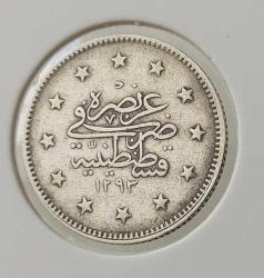 GÜMÜŞ 2 KURUŞ 1293-32 SULTAN II.ABDÜLHAMİT DÖNEMİ ORİJİNAL ÇİL 2ÇÇÇ1İ NADİRDİR