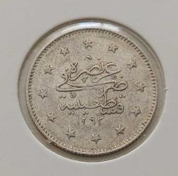 GÜMÜŞ 2 KURUŞ 1293-31 SULTAN II.ABDÜLHAMİT DÖNEMİ ORİJİNAL ÇİLALTI 2GG1TT NADİRDİR
