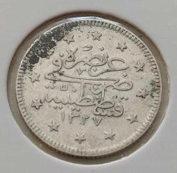 1327-2 GÜMÜŞ 2 KURUŞ SULTAN MEHMET REŞAT DÖNEMİ ORİJİNAL ÇOK ÇOK TEMİZ 3İİİ2Ç NADİRDİR