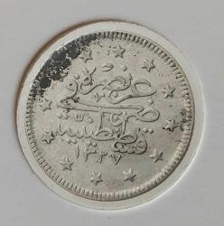 1327-2 GÜMÜŞ 2 KURUŞ SULTAN MEHMET REŞAT DÖNEMİ ORİJİNAL ÇOK ÇOK TEMİZ 3İİİ2Ç NADİRDİR