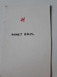 Gazete kupürü sporcu kartı - 1955 - Türk Milli futbolcu tarihi - Fenerbahçe'li Ahmet Erol fotoğrafı