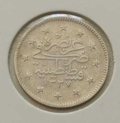 1327-2 GÜMÜŞ 2 KURUŞ SULTAN MEHMET REŞAT DÖNEMİ ORİJİNAL ÇİL-ÇİLALTI 4SSS1R NADİRDİR