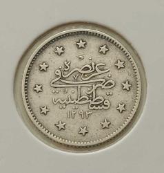 GÜMÜŞ 2 KURUŞ 1293-29 SULTAN II.ABDÜLHAMİT DÖNEMİ ORİJİNAL ÇOK ÇOK TEMİZ CC2Ş4 NADİRDİR