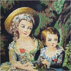 ViNTaGe AVRUPA ÇeRÇeVeLi EL İŞİ GOBLEN BÜYÜK TABLO-PANO......57cmx78cm