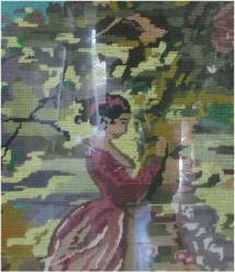 ViNTaGe AVRUPA ÇeRÇeVeLi EL İŞİ GOBLEN BÜYÜK TABLO-PANO......62cmx78cm