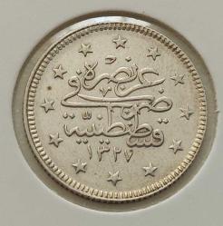 1327-1 GÜMÜŞ 2 KURUŞ SULTAN MEHMET REŞAT DÖNEMİ ORİJİNAL ÇİL 1YYY1R NADİRDİR