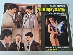 Yarın Ağlayacağım Filmi Lobi kartı - No: 8 - Lobby Cards - Kadir İnanır - Yaprak Özdemiroğlu - Eşref Kolçak - Gül Erda - İhsan Baysal - Halit Refiğ - Hüseyin Özşahin - İlhan Engin