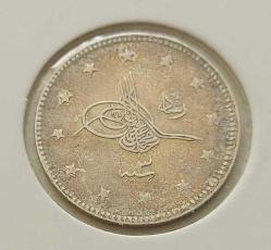 GÜMÜŞ 2 KURUŞ 1327-3 SULTAN MEHMET REŞAT DÖNEMİ ORİJİNAL ÇİLALTI F2DDD3 NADİRDİR