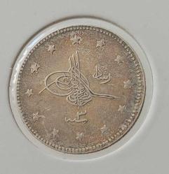 GÜMÜŞ 2 KURUŞ 1327-3 SULTAN MEHMET REŞAT DÖNEMİ ORİJİNAL ÇİLALTI F2DDD3 NADİRDİR