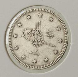 1327-2 GÜMÜŞ 2 KURUŞ SULTAN MEHMET REŞAT DÖNEMİ ORİJİNAL ÇİL-ÇİLALTI 5OOO2E NADİRDİR