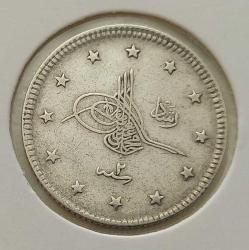 1327-2 GÜMÜŞ 2 KURUŞ SULTAN MEHMET REŞAT DÖNEMİ ORİJİNAL ÇİLALTI 6EEE2B NADİRDİR