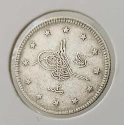 1327-2 GÜMÜŞ 2 KURUŞ SULTAN MEHMET REŞAT DÖNEMİ ORİJİNAL ÇİLALTI 6EEE2B NADİRDİR