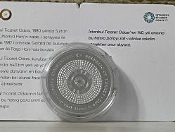 2022 - İstanbul Ticaret Odası (İTO) 140. Yıl Gümüş Hatıra Parası - Darphane sertifikalı