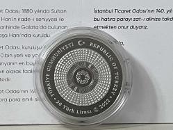2022 - İstanbul Ticaret Odası (İTO) 140. Yıl Gümüş Hatıra Parası - Darphane sertifikalı