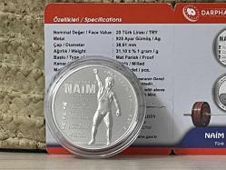 2022 - Naim Süleymanoğlu Gümüş Hatıra Parası - Darphane sertifikalı