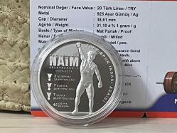 2022 - Naim Süleymanoğlu Gümüş Hatıra Parası - Darphane sertifikalı
