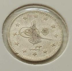 1293-33 GÜMÜŞ 1 KURUŞ SULTAN II.ABDÜLHAMİT DÖNEMİ ORİJİNAL ÇİLALTI cc2dd3 NADİRDİR