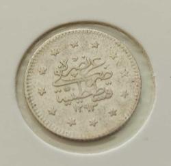 1293-33 GÜMÜŞ 1 KURUŞ SULTAN II.ABDÜLHAMİT DÖNEMİ ORİJİNAL ÇİLALTI cc2dd3 NADİRDİR