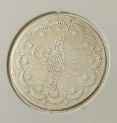 1293-16 GÜMÜŞ 5 KURUŞ SULTAN II.ABDÜLHAMİT DÖNEMİ ORİJİNAL ÇİLALTI ÇÇ2YY3 NADİRDİR