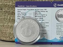 2022 - Deniz Ticaret Odası 40. Yıl Darphane Sertifikalı Gümüş Hatıra Para