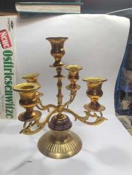 BEŞ KOLLU ESKİ PİRİNÇ ŞAMDAN