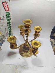 BEŞ KOLLU ESKİ PİRİNÇ ŞAMDAN