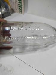 ALMAN E.MERCK DARMSTADT PORSELEN KAPAKLI ESKİ SODA ŞİŞESİ
