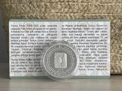 2021 - Karaman Yunus Emre Türbesi Darphane Sertifikalı Gümüş Hatıra Parası - Çil