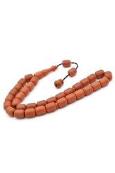 Sistemli Fıçı Kesim İri Boy Turuncu Fiber Tesbih 002