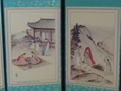 Vintage Kore Yaşam Temalı Küçük Paravan